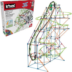 K'NEX 51438 Typhoon Frenzy Roller Coaster, modèle 2 en 1, ensemble de construction coloré pour garçons et filles, jouet de 19 pieds, ensemble de construction pour enfants de 640 pièces pour enfants âgés de 9 ans et plus