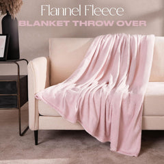 Brentford's Flannel Fleece Blanket, Extra Soft, Large, Fluffy, Warm, cuvertură de pat pentru dormitor, pat simplu, canapea, canapea, Blush Pink - 120 X 150 Cm Paturi si Cuverturi Besuche den Brentfords-Store