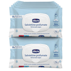 Chicco Lingettes nettoyantes multifonctions pour nouveau-nés, sans alcool, parfumées, adaptées aux peaux sensibles Lingettes humides pour bébé Naty Shop