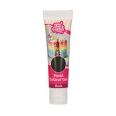 Colorant alimentaire Funcakes, gel noir : Colorant alimentaire très concentré pour pâte, crème, fondant et pâte d'amande. Dosage facile. Une seule goutte pour créer des couleurs vibrantes. Halal. 30g.