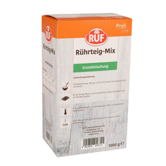 RUF Rührkuchen Backmischung, Nur Wasser & Öl Zugeben, Rezeptur Für Blechkuchen, Kastenkuchen, Muffins, Gugelhupf Und Tortenböden, 1X1000G Mélange pour la pâtisserie et la cuisine Naty Shop