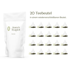 Anna'S Teapot Sencha Ceai verde organic Pliculețe - Ceai verde japonez organic 20 pliculețe piramidale într-o pungă resigilabilă