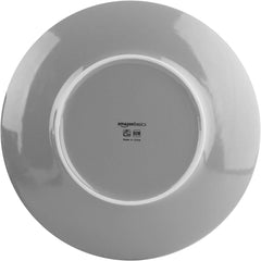 Set de veselă din gresie Amazon Basics, 18 piese, gri fumuriu, 6 porții