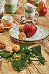 Service de table Sienna pour 6 personnes, 18 pièces, porcelaine, multicolore