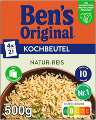 Riz naturel BEN'S ORIGINAL™ en sachet, 9 x 500 g