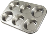 Zenker 62230 Tava pentru copt Cupcake/Muffin 6 buc, Banda 29 X 19,5 X 3Cm, Linie Argintie Matrite si tavi pentru copt Naty Shop