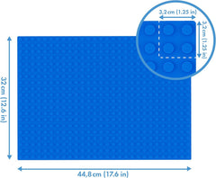 Hubelino #420329 560er Grundplatte (20x28 Noppen, 32x44,8cm) in Blau, kompatibel mit großen Bausteinen Anderer Hersteller, Made in Germany