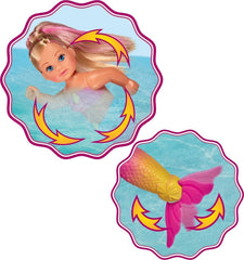 Simba 105733318 - Evi Love Swimming Mermaid, Evi comme une sirène, Sait nager correctement, Avec figurine de poisson, Poupée à habiller, 12 cm, Pour les enfants à partir de 3 ans Poupées Naty Shop