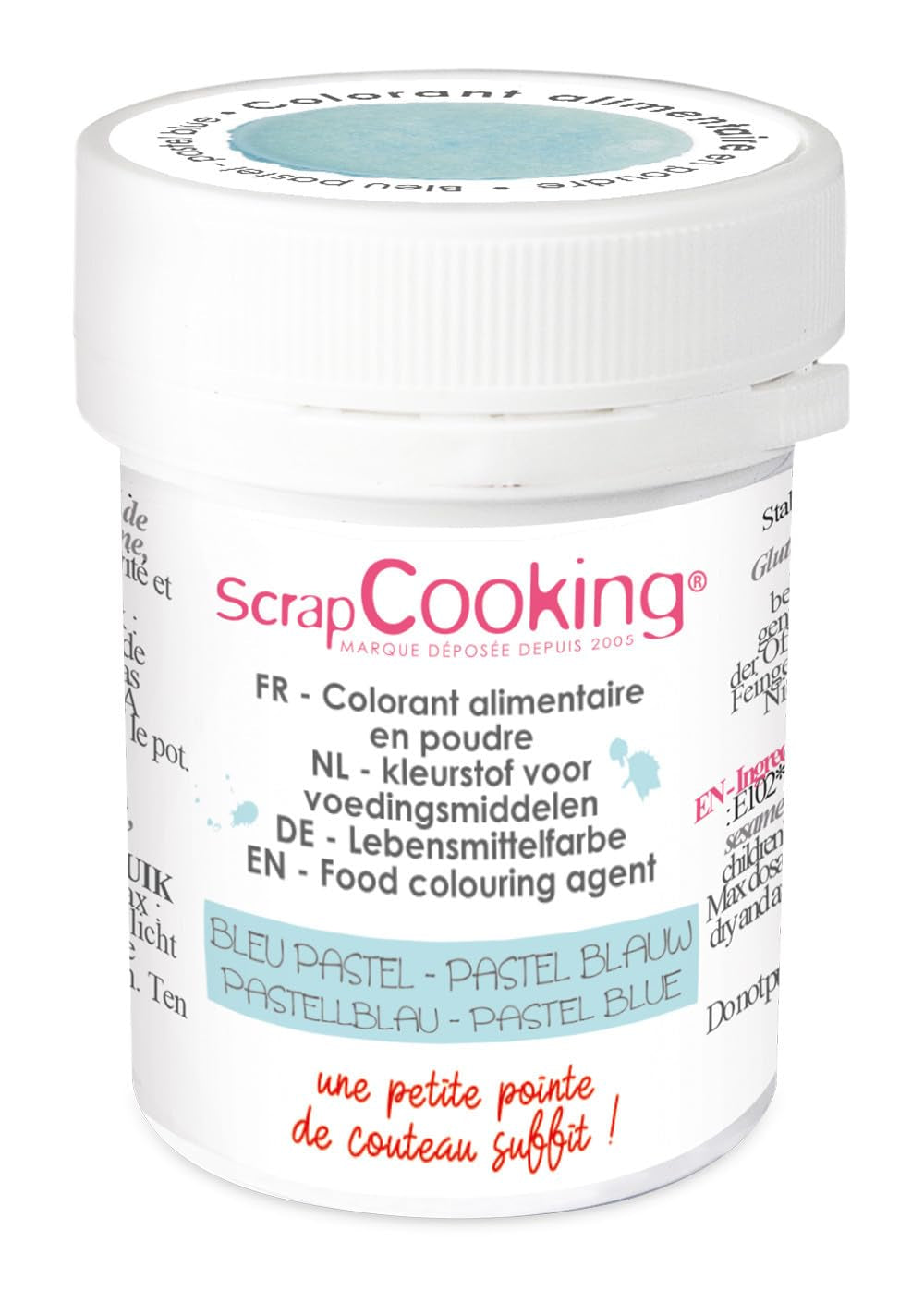 Scrapcooking - Colorant artificiel en poudre bleu pastel 5 g