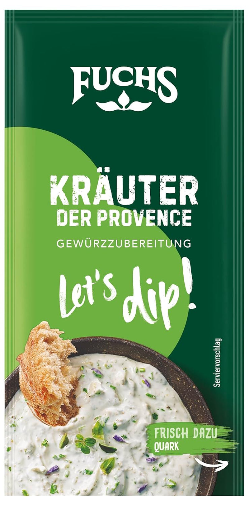 Fuchs Gewürze - Allons tremper ! Kräuter der Provence Gewürzzubereitung, Gewürz für Kräuterquarkdip, 7,5 g dans le sachet