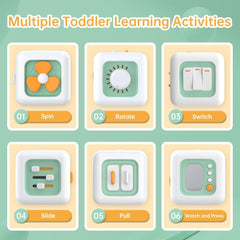 Jouet sensoriel pour les tout-petits de 1 à 3 ans | Jouet Montessori pour les enfants à partir de 1 an | Jouet de voyage pour bébés de 12 à 18 mois | Cube d'activités, cadeau anniversaire ou Noël pour les 1 an
