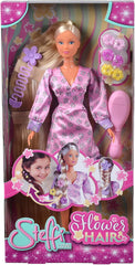 Simba 105733640 - Steffi Love Flower Hair, poupée aux cheveux extra longs, comprend 6 pinces, accessoire de tresse et peigne, 29 cm, à partir de 3 ans