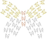 80 pièces 3D papillon ongles breloques alliage papillon or argent paillettes Nail Art décorations ongles bijoux accessoires bricolage manucure pour les femmes