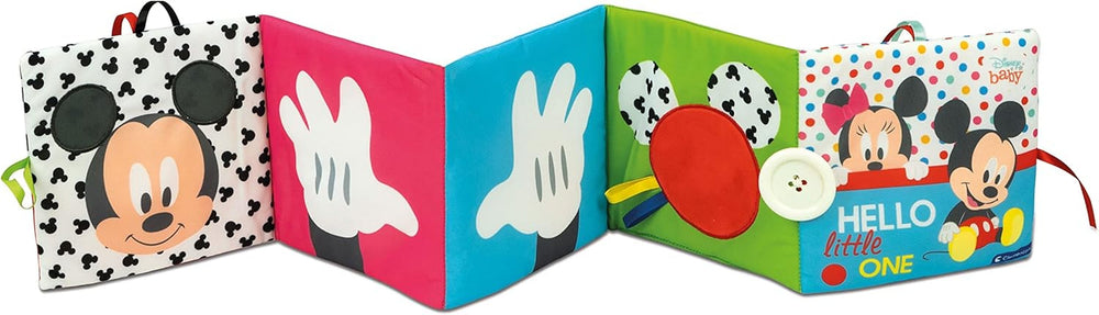 Clementoni 17721 Disney Baby - Livre en tissu, jouet de voyage polyvalent pour bébé, livre d'images crépitants et grinçants pour nouveau-nés à partir de 0 mois Jouets pour bébé Naty Shop Titre par défaut