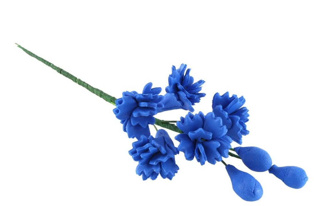 Decoratiune comestibila din zahar, Crenguta de flori albastre Nati Shop