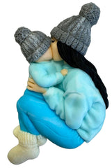 Decoratiune comestibila din zahar, Mama si fiul Decoratiuni din Pasta de Zahar Nati Shop