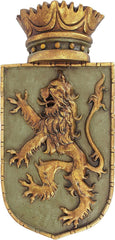 Design Toscano Bouclier Médiéval Lion Droit, Sculpture Murale Statuettes et Sculptures Naty Shop Bouclier Médiéval Rampant