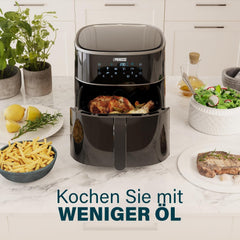 Friteuse à air chaud numérique Princess - Capacité du bol variable - 8 litres maximum - 6 programmes prédéfinis Électroménager Naty Shop