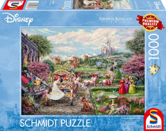 Schmidt Spiele 58038 Disney Cendrillon Happily Ever After Thomas Kinkade Puzzle 1000 pièces Puzzle multicolore Naty Shop Titre par défaut