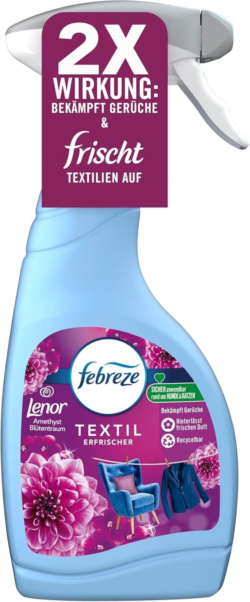 Febreze Détergent textile Lenor Amethyst Floral Dream, bleu, 500 ml Détergents à lessive Naty Shop 500 ml