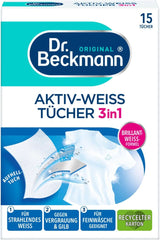 Dr. Beckmann Fest lingettes, Active-White, 15 lingettes Détergents à lessive Naty Shop White