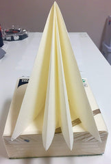 Serviettes Papstar, Collection Champagne Royal Serviettes en tissu 1/4 fois, Taille 40 X 40 Cm, Paquet de 1 X 50, Champagne/Crème