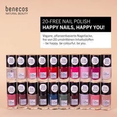 Benecos Vernis à ongles végétalien mystérieux 20 gratuits – Vernis à ongles à base de plantes – Séchage rapide longue durée – Perméable à l'eau – Enrichi en biotine – 5 ml