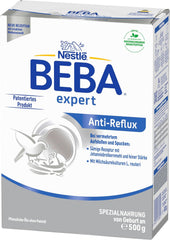 BEBA expert Anti-Reflux - AR Formule spéciale dès la naissance, pour augmenter les éructations et les vomissements, nourriture pour bébé, lait en poudre pour bébé, 1 paquet (1 x 500 g)