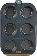 Masterclass 6-Loch-Muffinblech Mit PTFE-, PFOA- Und Bpa-Freiem Antihaftbeschichtung, Robustes 1Mm Dickes Karbonstahlblech, 27 X 18Cm Cupcake-Form Moules et plateaux pour la cuisson Naty Shop