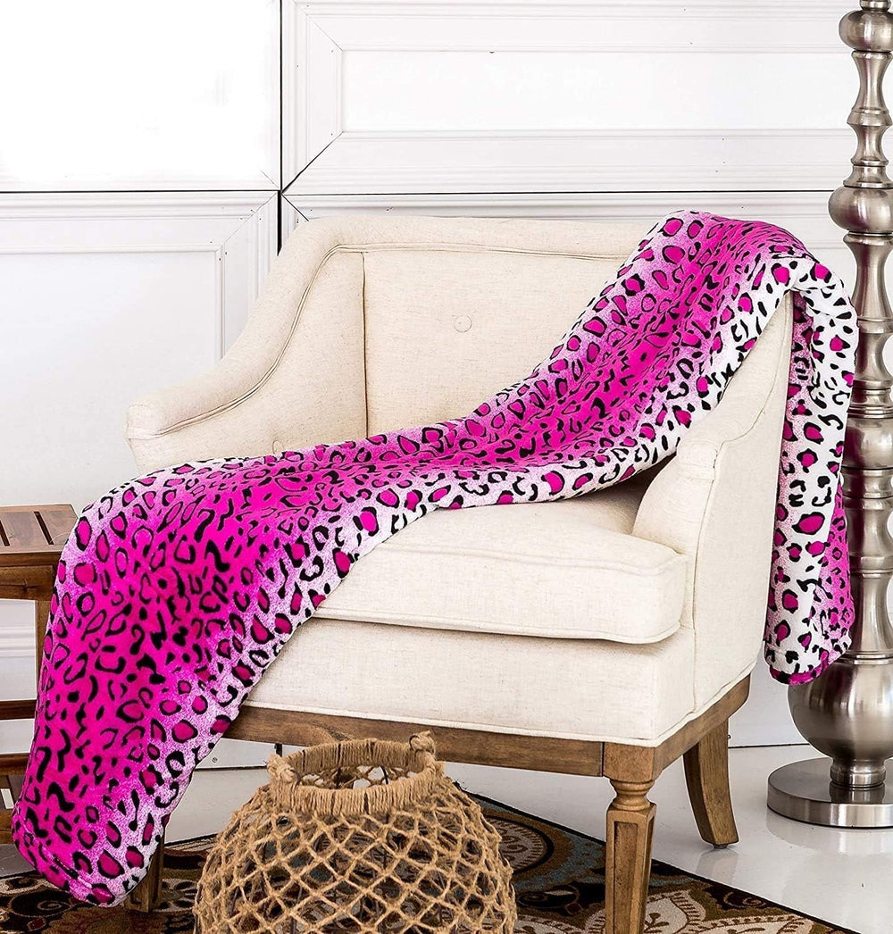 Home Must Haves Pătură de pat Queen/King Zebra Giraffe Safari Animal Print, pentru toate anotimpurile, foarte moale, caldă, pentru canapea, canapea, aruncare, plapumă, dimensiune pat, roz, poliester, leopard roz Plapumi si pilote Naty Shop Titlu implicit