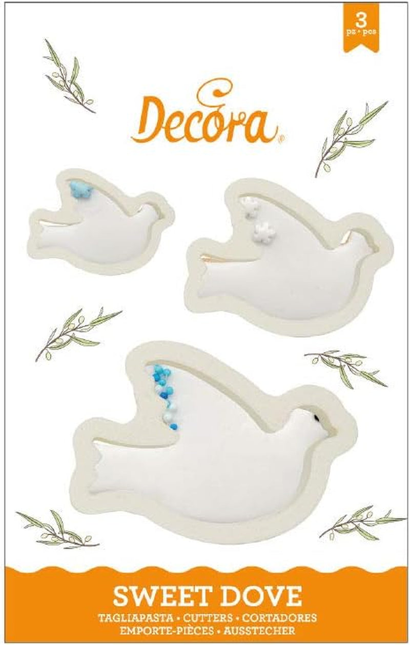 KIT 3 TAGLIAPASTA PLASTIQUE DOVE 0255407 AUSSTECHER AUS Kunststoff Taube 3-TLG, Bianco