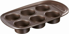 Pyrex BANDEJA 6 MAGDALENAS ASIMETRIA PX Muffinförmchen, Metall, Bunt, 6 Magdalena Matrite si tavi pentru copt Naty Shop 6 Magdalena