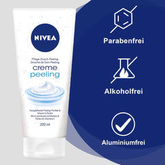 NIVEA Creme Peeling, gommage corps nourrissant aux fines particules et vitamine E, 200 ml Douche et bain Naty Shop
