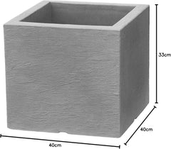 Pot Dehner Palermo, env. 40 x 40 x 33 cm, plastique, gris