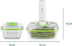 Ensemble de récipients de conservation des aliments en verre Princess avec machine sous vide portable – Comprend une pompe à vide électrique, un câble de chargement USB, 2 récipients de cuisson et alimentaires, 2 couvercles sans BPA, 492985 boîtes de conservation des aliments Naty Shop
