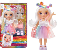 Rainbow High Littles - Opal Raine - Petite poupée mannequin articulée - Poupée arc-en-ciel de 14 cm avec sac et licorne magique - Pour enfants et collectionneurs, arc-en-ciel