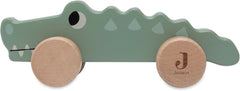 Jollein 112-001-67090 Jouet en bois à roulettes, vert Baby Toys Naty Shop Croco