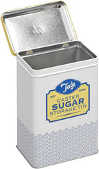 Tala Originals Boîte de rangement en métal au design rétro jaune et crème peut contenir un sac entier de sucre en poudre