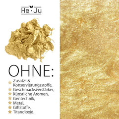 He-Ju 10 g de poudre d'or comestible végétalienne et sans E171, colorant alimentaire doré, paillettes comestibles pour boissons et aliments