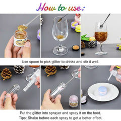 Paillettes comestibles pour boissons, 4 grammes Glitter Naty Shop