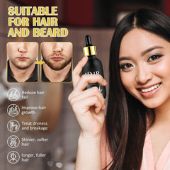 Huile de Croissance Capillaire Bio 5% - Solution Usage Externe - Croissance et Épaississement des Cheveux - Pour Chute de Cheveux Masculine et Cheveux Clairsemés - Réactive les Follicules Rétrécissants - Distributeur à Pompe Précis, 60ml Soin Capillaire Naty Shop