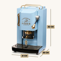 Machine à expresso Faber Pro Deluxe en laiton avec capsules en papier Ese 44 mm