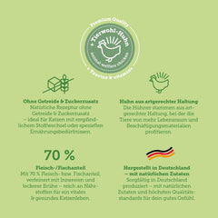 MERA Cats Nature Adult Tasty Mix Nourriture humide de qualité supérieure pour chats 12 x 85 g | Sans sucre et sans céréales | Nourriture humide pour chats adultes à haute teneur en viande | Forfait Économique