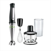 Braun Multiquick 7 MQ 7035X Stabmixer - Pürierstab Mit Abnehmbarem Edelstahl Mixfuß Mit Activeblade Technologie Zum Pürieren Der Härtesten Zutaten, Inkl. 3-Teiliges Zubehör Set, 1000 Watt, Schwarz Bucatarie Naty Shop Schwarz Zerkleinerer (500G)