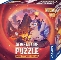 KOSMOS 684853 Puzzle aventure Den Tiefen Des Vulkans, 258 pièces, puzzle d'aventure interactif pour enfants de 8 ans et plus, découvrez une histoire d'aventure avec chaque pièce de puzzle Puzzle Naty Shop Titre par défaut