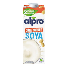 Alpro Sojadrink – Vegan et sans lait – Sans lait et sans lait – Riche en protéines riches en protéines, en calcium et en vitamines – 8 x 1 L – Haltbar