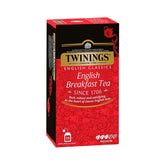 Thé Noir Twinings English Breakfast 50 g, 25 sachets de thé, thé noir ample, rond et fort issu des meilleures plantations de thé du Sri Lanka et d'Inde. Thé noir Paquet de 1 (1 x 50 g)