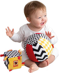 magdum 2 set jeu de cube bébé + balle en tissu - jouet de motricité à partir de 1 an - jouet pour enfant 6 mois - jouet Montessori - jouet éducatif 1 an - cadeau pour enfant - balle pour enfant - cube pour enfant - cadeaux pour enfants Jouets Bebe Naty Shop Titre par défaut
