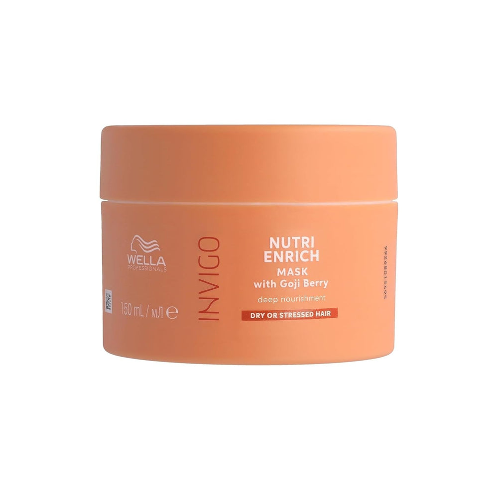 Wella Professionals Invigo Nutri Enrich - soin hydratant pour cheveux abîmés - après-shampoing, masque et après-shampooing à la vitamine E, au panthénol et aux amandes - contre les frisottis et pour des boucles vives Masque capillaire Naty Shop Après-shampooing 150 ml