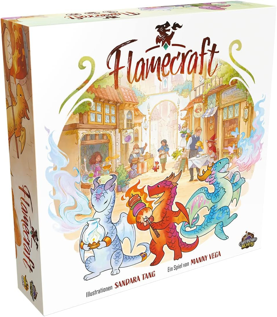 Alchimie din carton, Flamecraft, joc de familie, joc de societate, 1-5 jucători, vârste 12+, 60 de minute, germană, multicolor, colorat